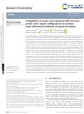 Cover page: Integration of acetic acid catalysis with one-pot protic ionic liquid configuration to achieve high-efficient biorefinery of poplar biomass