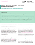 Cover page: Electric Carsharing Models for Low-Income Households in California