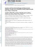 Cover page: Systemic and Tumor-directed Therapy for Oligorecurrent Metastatic Prostate Cancer (SATURN): Primary Endpoint Results from a Phase 2 Clinical Trial.