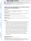 Cover page: Beliefs and practices regarding solid food introduction among Latino parents in Northern California