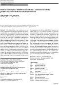 Cover page: Histone deacetylase inhibition results in a common metabolic profile associated with HT29 differentiation