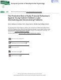 Cover page: The Protective Role of Early Prosocial Behaviours Against Young Turkish Children’s Later Internalizing and Externalizing Problems