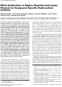 Cover page: HPLC Purification of Higher Plant-Dervied Lignin Phenols for Compound Specific Radiocarbon Analysis