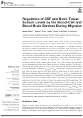 Cover page: Regulation of CSF and Brain Tissue Sodium Levels by the Blood-CSF and Blood-Brain Barriers During Migraine.