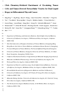 Cover page: Click chemistry-mediated enrichment of circulating tumor cells and tumor-derived extracellular vesicles for dual liquid biopsy in differentiated thyroid cancer
