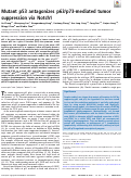 Cover page: Mutant p53 antagonizes p63/p73-mediated tumor suppression via Notch1