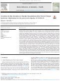 Cover page: Circadian rhythm disruption in Myalgic Encephalomyelitis/Chronic Fatigue Syndrome: Implications for the post-acute sequelae of COVID-19