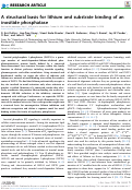 Cover page: A structural basis for lithium and substrate binding of an inositide phosphatase