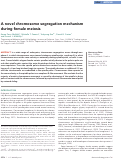 Cover page: A novel chromosome segregation mechanism during female meiosis