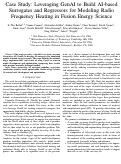 Cover page: Case Study: Leveraging GenAI to Build AI-based Surrogates and Regressors for Modeling Radio Frequency Heating in Fusion Energy Science