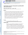 Cover page: Sexual Partner Concurrency Among Partners Reported by MSM with Recent HIV Infection