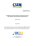 Cover page: Residential Customer Response to Real-time Pricing: The Anaheim Critical Peak Pricing Experiment