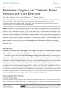 Cover page: Keratoconus Diagnosis and Treatment: Recent Advances and Future Directions.