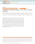 Cover page: Hallmarks of Hunds coupling in the Mott insulator Ca2RuO4