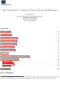 Cover page: The Current State of Software Assurance Tools and Techniques