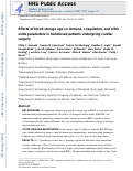 Cover page: Effects of blood storage age on immune, coagulation, and nitric oxide parameters in transfused patients undergoing cardiac surgery