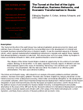 Cover page: The Tunnel at the End of the Light: Privatization, Business Networks, and Economic Transformation in Russia