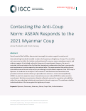 Cover page: Contesting the Anti-Coup Norm: ASEAN Responds to the 2021 Myanmar Coup