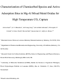 Cover page: Characterization of Chemisorbed Species and Active Adsorption Sites in Mg–Al Mixed Metal Oxides for High-Temperature CO2 Capture