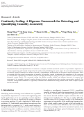 Cover page: Continuity Scaling: A Rigorous Framework for Detecting and Quantifying Causality Accurately