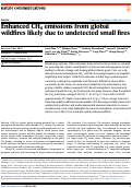 Cover page: Enhanced CH4 emissions from global wildfires likely due to undetected small fires.