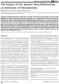 Cover page: The Impact of the Species–Area Relationship on Estimates of Paleodiversity