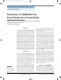 Cover page: Potential of CDMA450 for Rural Network Connectivity