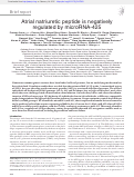 Cover page: Atrial natriuretic peptide is negatively regulated by microRNA-425