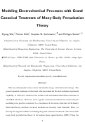 Cover page: Modeling Electrochemical Processes with Grand Canonical Treatment of Many-Body Perturbation Theory.