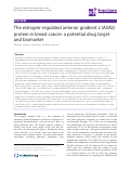 Cover page: The estrogen-regulated anterior gradient 2 (AGR2) protein in breast cancer: a potential drug target and biomarker