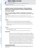 Cover page: Interferon‐Gamma test for the detection of Mycobacterium tuberculosis complex infection in Macaca mulatta and other non‐human primates