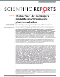 Cover page: The Na(+)/Ca(2+), K(+) exchanger 2 modulates mammalian cone phototransduction.