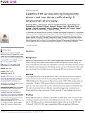 Cover page: Diabetes-free survival among living kidney donors and non-donors with obesity: A longitudinal cohort study