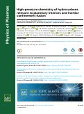 Cover page: High-pressure chemistry of hydrocarbons relevant to planetary interiors and inertial confinement fusion