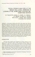 Cover page: Social Signals Analyzed at the Single Cell Level: Someone is Looking at Me, Something Moved!