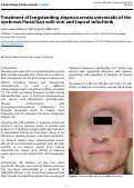 Cover page: Treatment of longstanding alopecia areata universalis of the eyebrows/facial hair with oral and topical tofacitinib