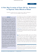 Cover page: A New Map Location of Gene Stb3 for Resistance to Septoria Tritici Blotch in Wheat