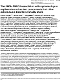 Cover page: The IRF5–TNPO3 association with systemic lupus erythematosus has two components that other autoimmune disorders variably share