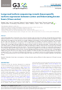 Cover page: Long-read isoform sequencing reveals tissue-specific isoform expression between active and hibernating brown bears (Ursus arctos)