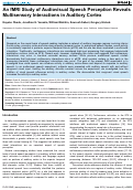 Cover page: An fMRI Study of Audiovisual Speech Perception Reveals Multisensory Interactions in Auditory Cortex