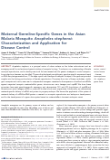 Cover page: Maternal Germline-Specific Genes in the Asian Malaria Mosquito Anopheles stephensi: Characterization and Application for Disease Control