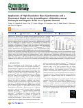 Cover page: Application of High-Resolution Mass Spectrometry and a Theoretical Model to the Quantification of Multifunctional Carbonyls and Organic Acids in e‑Cigarette Aerosol