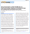 Cover page: Avian Communities in Tidal Salt Marshes of San Francisco Bay: A Review of Functional Groups by Foraging Guild and Habitat Association