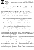 Cover page: Ecologists should not use statistical significance tests to interpret simulation model results