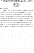 Cover page: Research Report on the Participatory Study of Rural Women Traders &amp; Mobile Money Systems: Northern Ghana Women’s Cognitive Understanding &amp; Perceptions (Final Report)