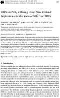 Cover page: DMS and SO2 at Baring Head, New Zealand: Implications for the Yield of SO2 from DMS