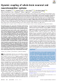 Cover page: Dynamic coupling of whole-brain neuronal and neurotransmitter systems