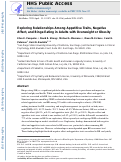 Cover page: Exploring relationships among appetitive traits, negative affect, and binge eating in adults with overweight or obesity