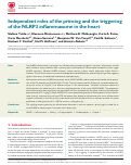 Cover page: Independent roles of the priming and the triggering of the NLRP3 inflammasome in the heart