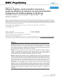 Cover page: Influence of gender, sexual orientation, and need on treatment utilization for substance use and mental disorders: Findings from the California Quality of Life Survey